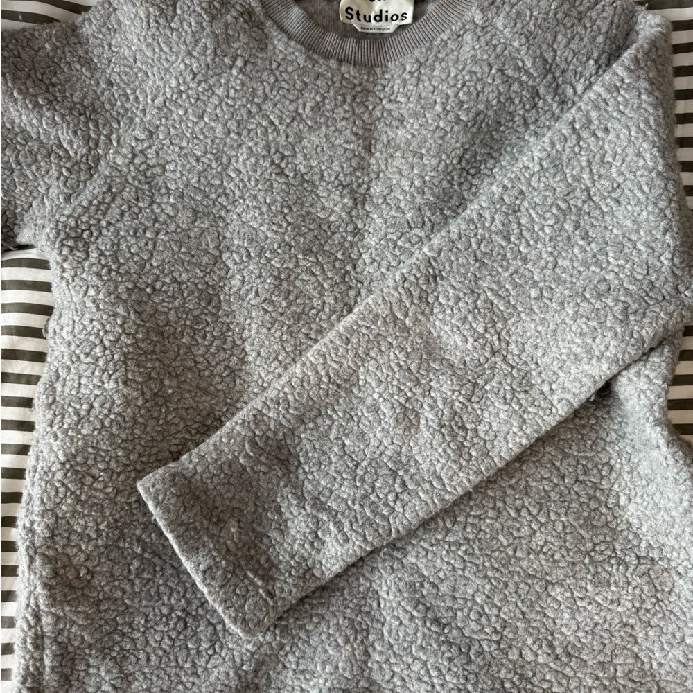 Acne Studios Gray Textured Sweater - Picture 6 of 6